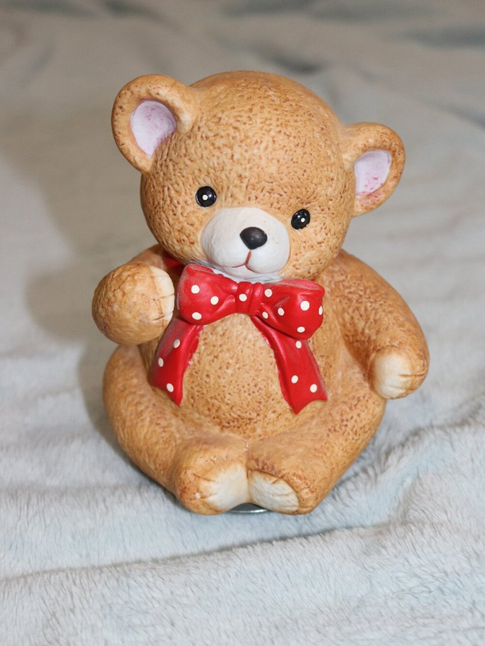 Vintage 1980s ceramic music box Teddy Bears Picnic
